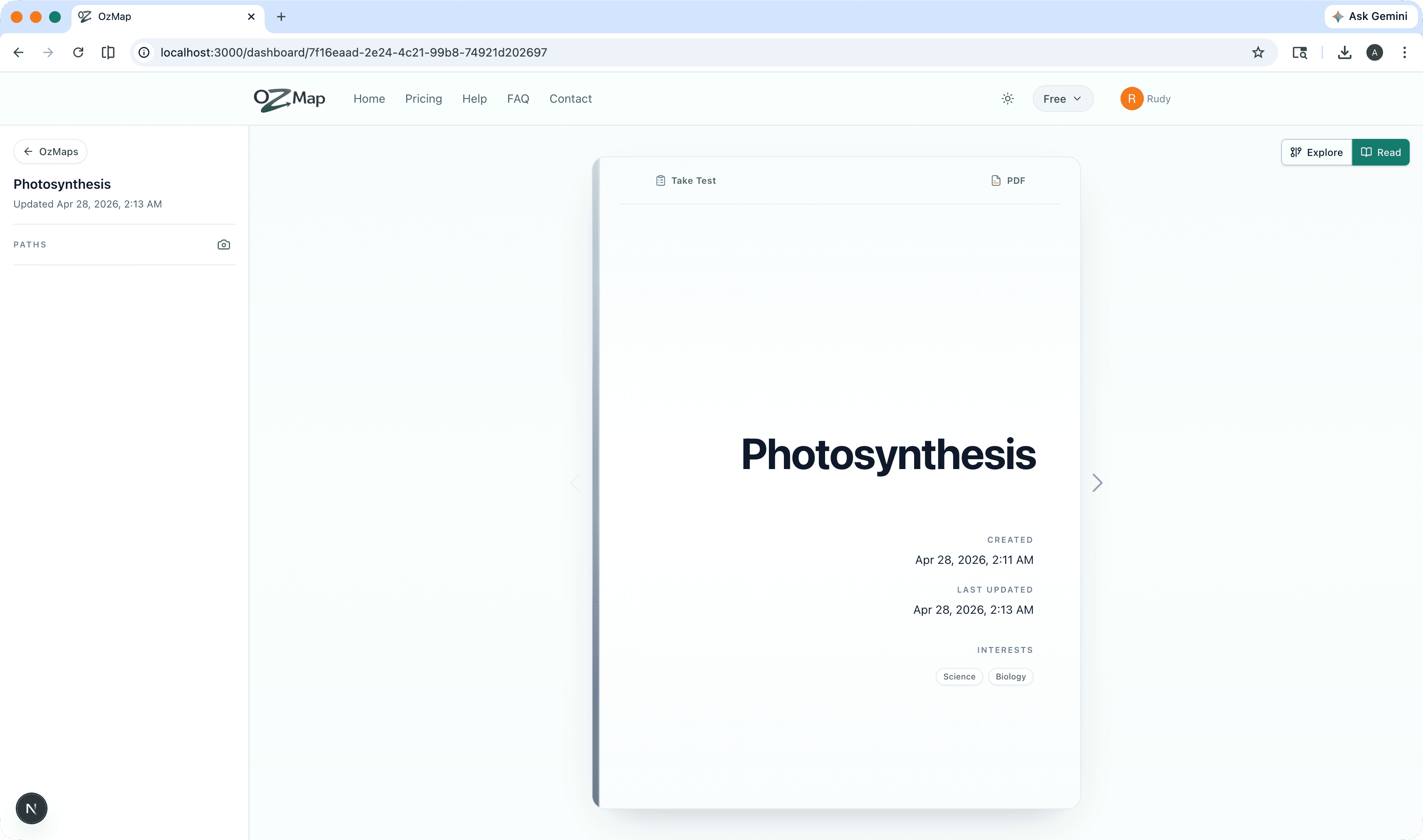 OzMap: sidebar paths and bookmarks